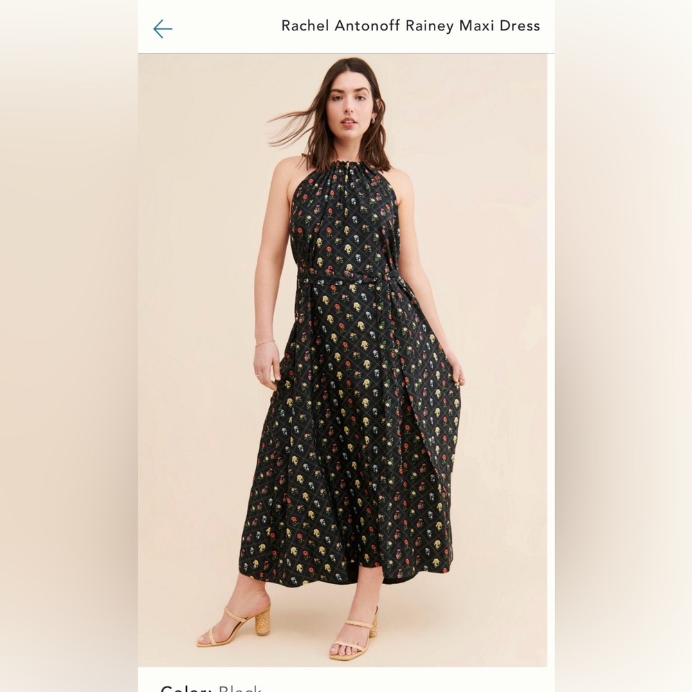 Rachel Antonoff Black Floral Dress
